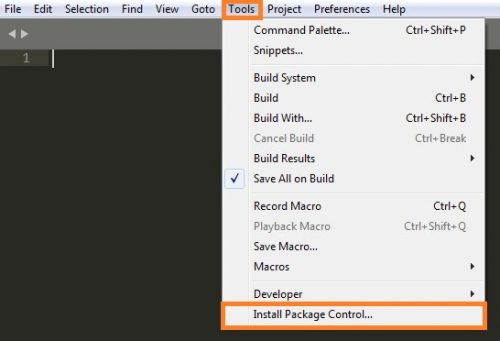 instal package control sublime text 3