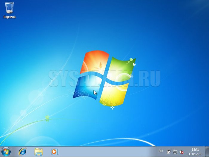 Установка Windows 7 с флешки завершена